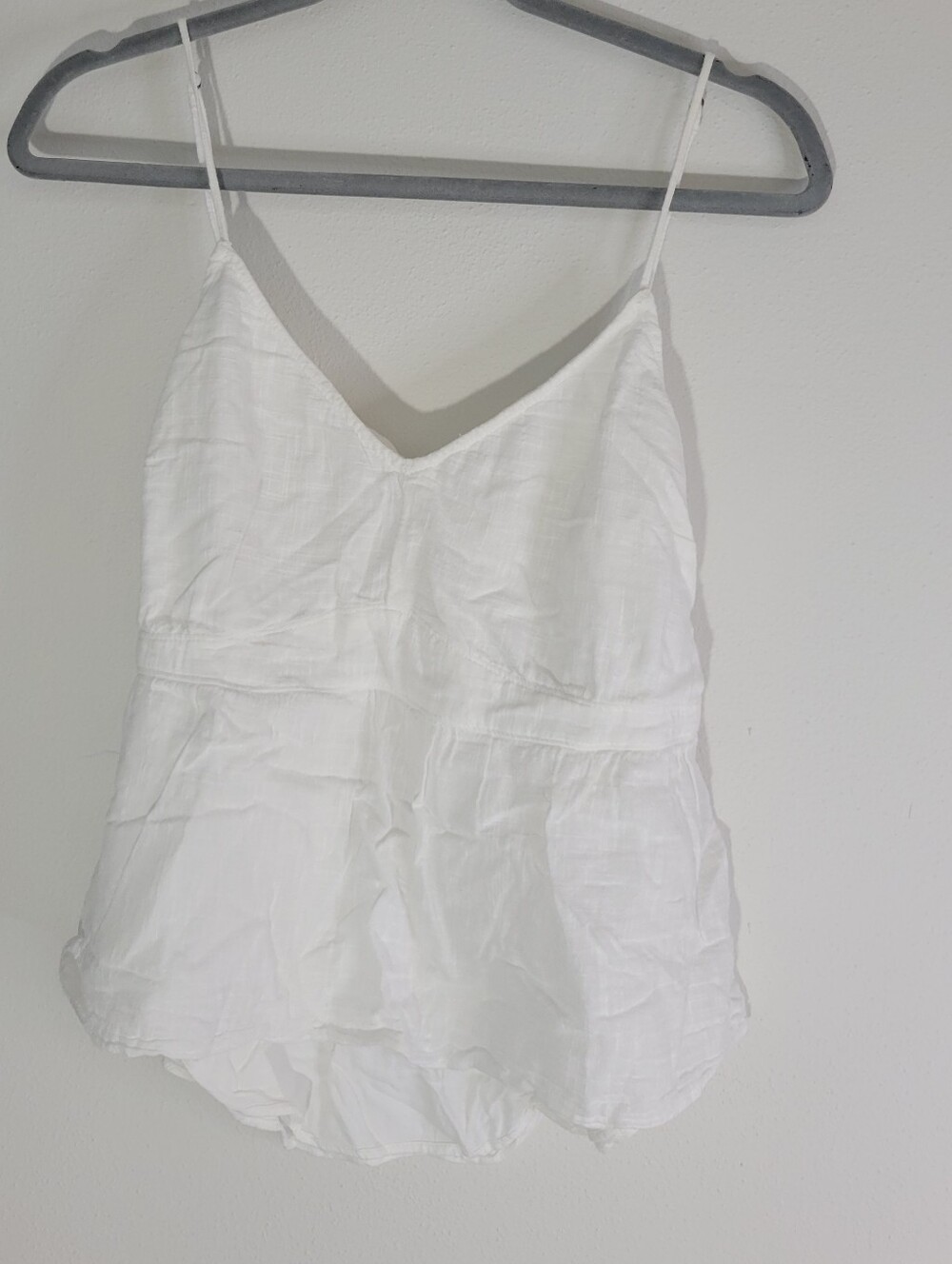 Abercrombie & Fitch Women Size L White Spaghetti Strap V-Neck Women's Top